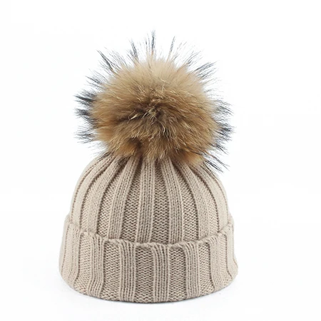 Perempuan Laki laki Topi Beanie Pom Pom 