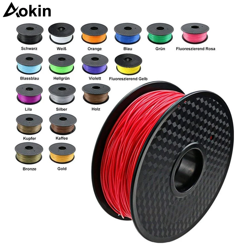 

PLA Filament 3D Printer Filament 1kg/Roll 2.2lb 1.75mm for MakerBot Anet RepRap 3D Printer Pen 17 Colors Optional