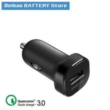 QC3.0 кабель зарядная головка автомобиля с объективом 2.1A Быстрая зарядка автомобиля Зарядка одного порта мини транспортного средства C