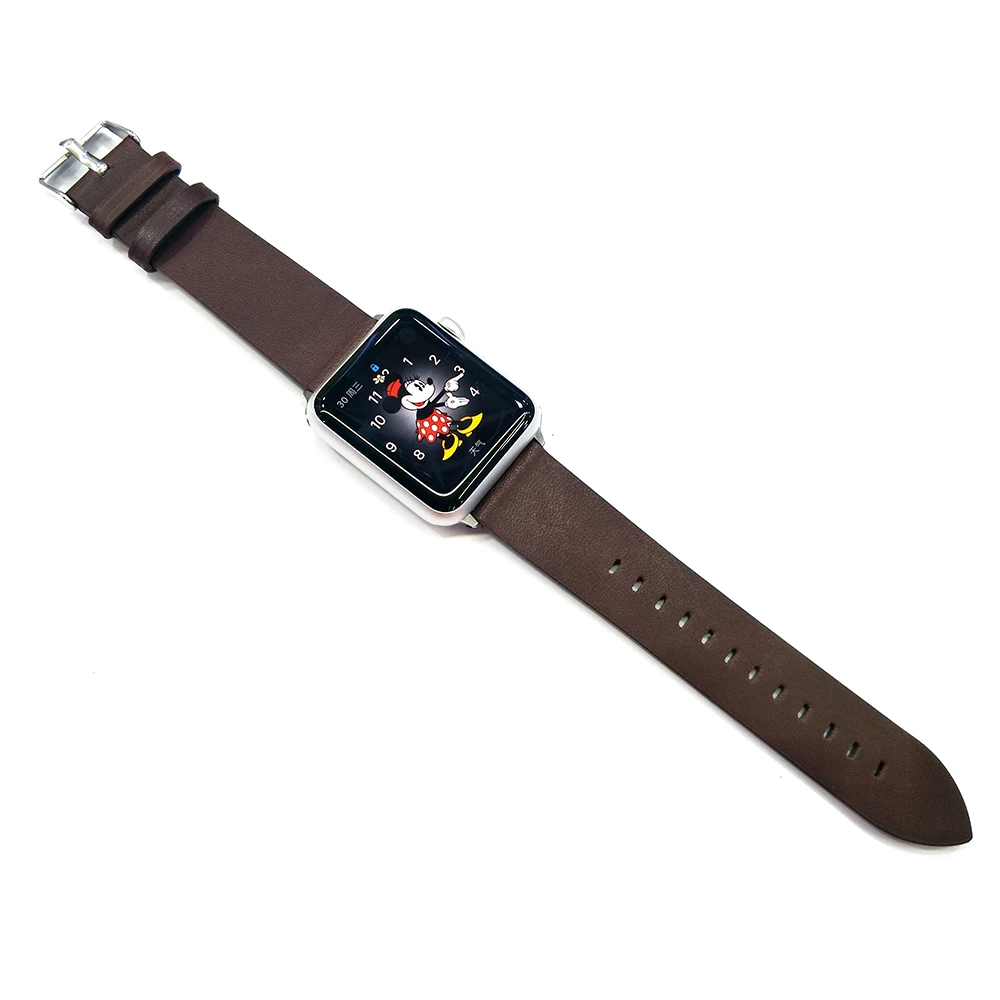 Для наручных часов iWatch, 5 4 42 мм 44 мм из воловьей кожи искусственная ремешок для наручных часов Apple watch серии 1/2/3 40 мм, 38 мм, ремешок аксессуары