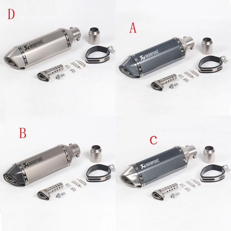 

Carbon Fiber 51mm Motorcycle Exhaust Pipe Muffler Universal Akrapovic Exhaust Muffler Pipe Escape with DB Killer ep001