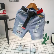 Новые детские летние детские брендовые джинсы Джинсовые шорты модные Повседневное шорты для мальчиков 2-6years