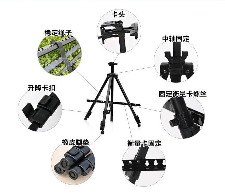 Мини маленький мольберт Черная Металлическая Витрина-стойка три штатив для мольберта складная рама ручной телескопические принадлежности для художественных эскизов