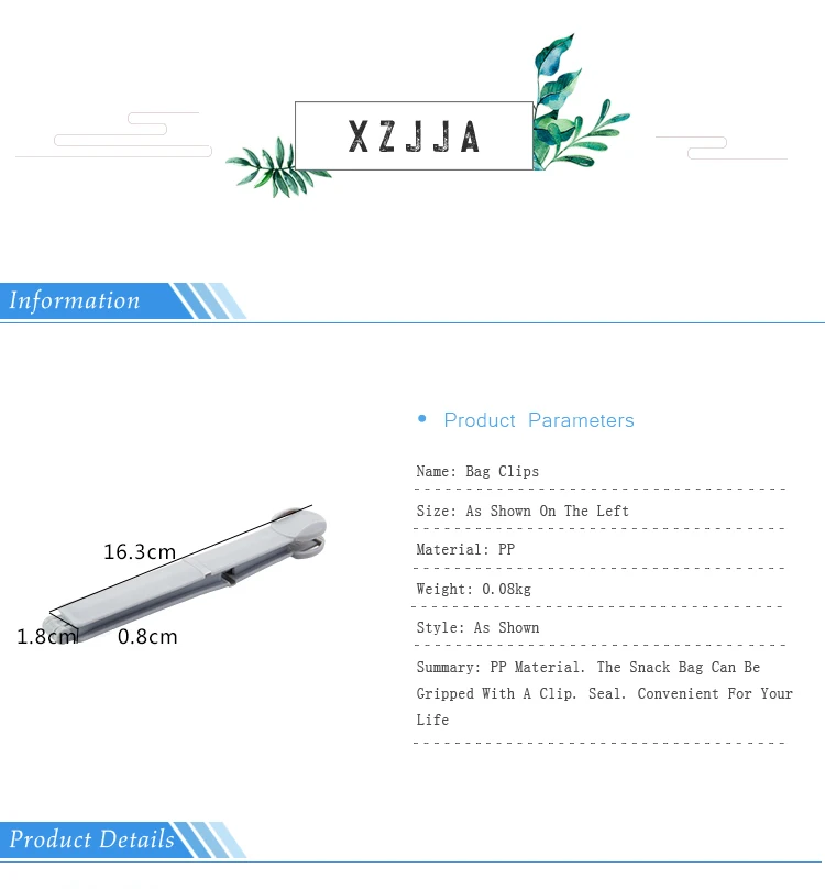 XZJJA 5 шт./компл. Регулируемый зажим для полиэтиленовых пакетов снэк-сумка для хранения продуктов питания герметизации клип хозяйственная сумка герметик многоразовые Кухня гаджеты