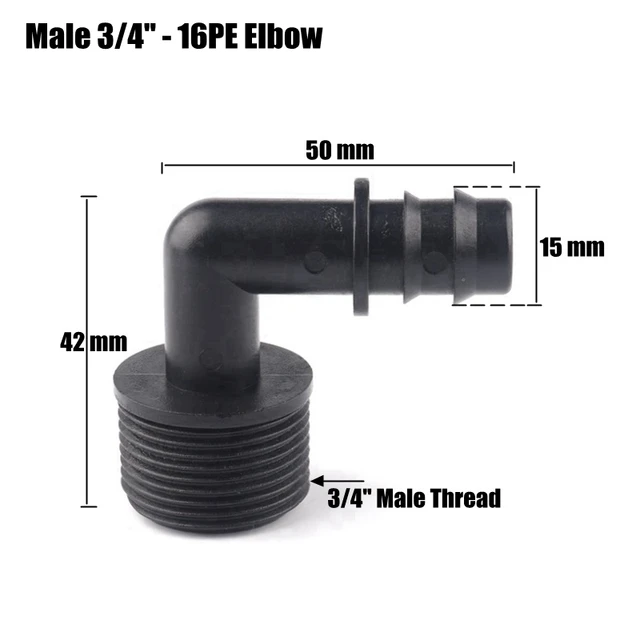Male 3l4 Inch-16mm