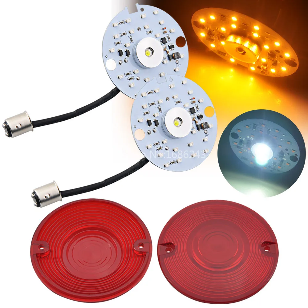 

Motorcycle LED Turn Signal Light Running Light Panel Lamp Turn Signal Bulb Fits for 1986-2014 Harley Davidson