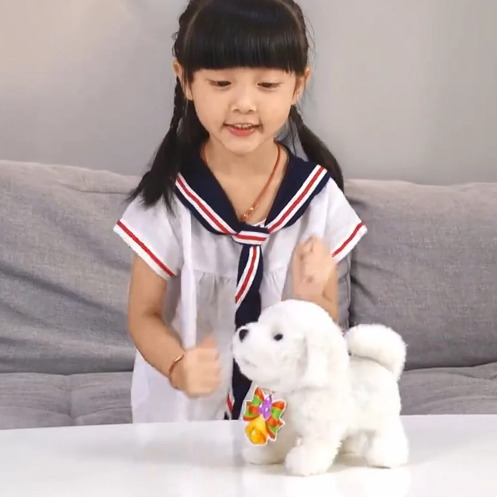 Smart Electronic Interactive Puppy Dog Pet Soft Plush Animal Robot Kids Baby Toys Walks & Barks Wag Tail Jump - Chihuahua