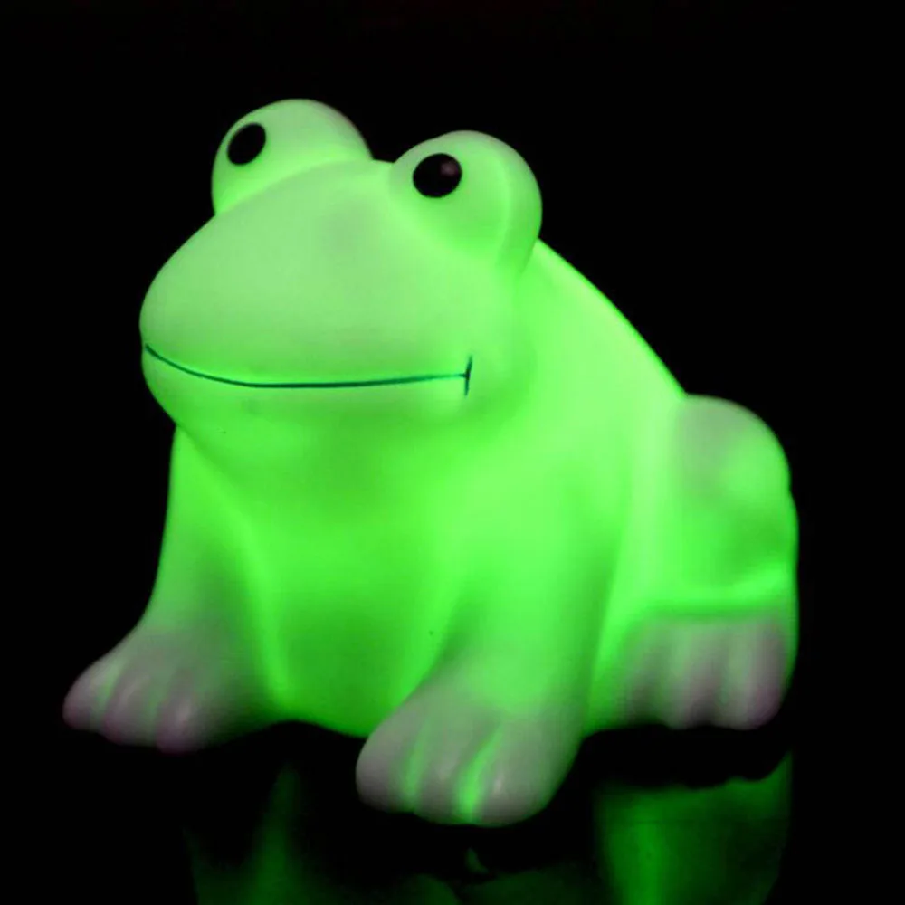 Newest Magic LED Cute Frog Night Light Novelty Lamp LED Changing Colors
