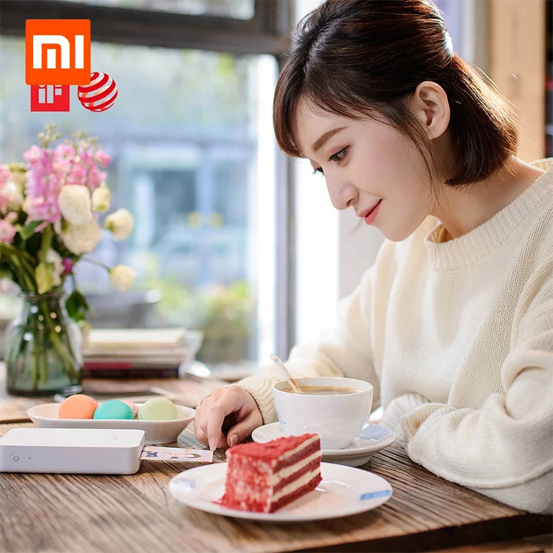 Умный принтер Xiaomi XPRINT беспроводной фотопринтер для телефона фото Bluetooth NFC AR