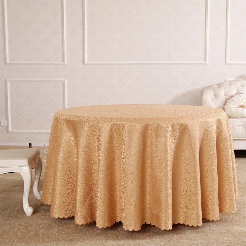 

European Khaki Character Rectangle Small Polyester Jacquard Tablecloths Hotel Dining Table Round Cloth Cover