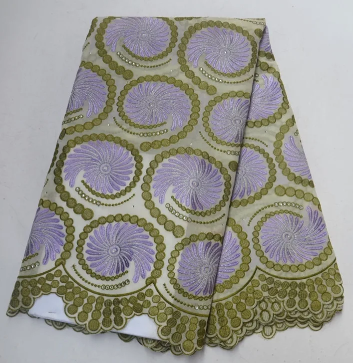 

Mixed Color High Quality Swiss Voile Lace In Switzerland French cotton Lace with Stones