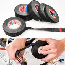 1 Roll Fabric tape Black Adhesive Cloth Fabric Tape Cable Loom Harness 15/19/32MM Length 15M Anti Rattle Self Adhesive Felt Tape
