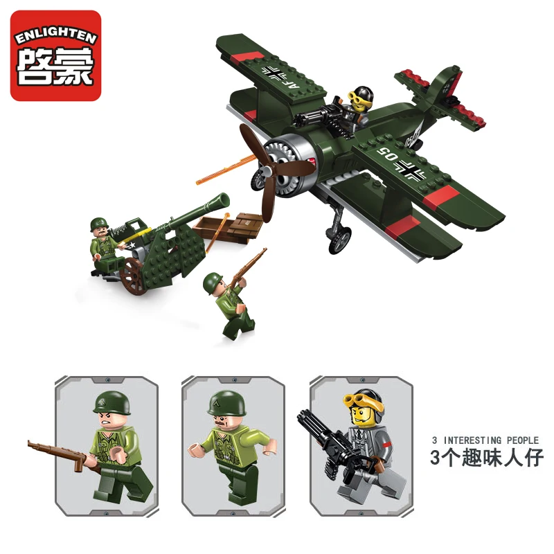

1705 187pcs Military Constructor Model Kit Blocks Compatible LEGO Bricks Toys for Boys Girls Children Modeling