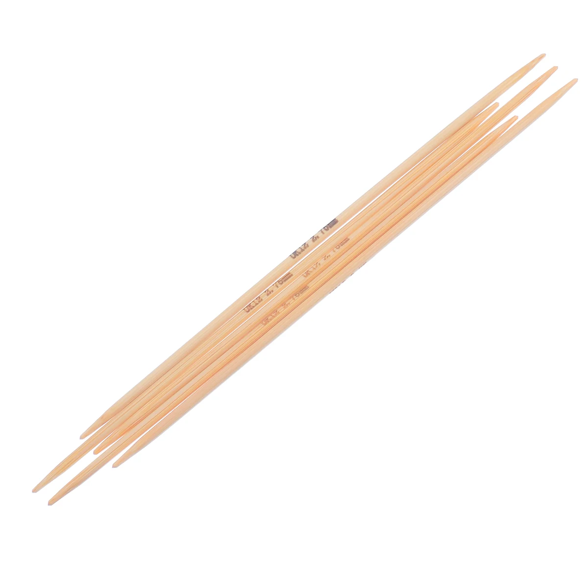 

Bamboo Knitting Needles Natural Double Pointed UK12 2.75mm,15cm long,5PCs new