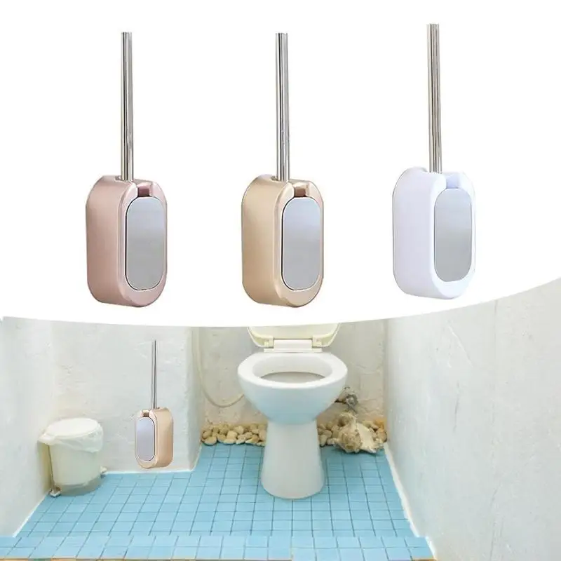 

Wall-Mounted Toilet Brush Set with Base Bathroom WC Toilet Modern Long Handle Cleaning Brush Home Cleaning Tool Storage Box