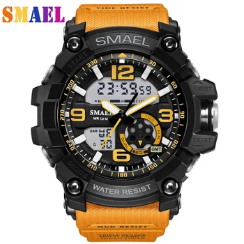 

2018 New Sports Quartz watches Men Digital-watches Military Watches dual display analog digital LED Electronic army wristwatches