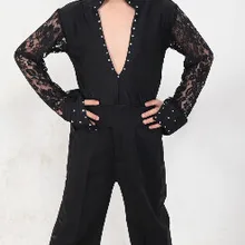 Латинское платье, танцевальный костюм для мальчиков, включая танцевальную рубашку и брюки для бальных танцев