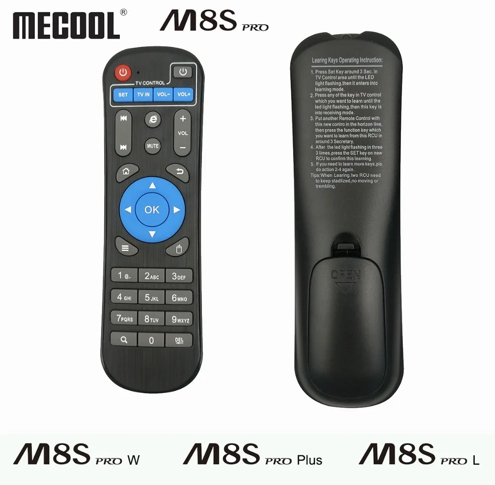 ИК пульт дистанционного управления Замена для Mecool Android TV Box M8S Pro W L Plus BB2 KM8 ler