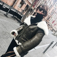 Пальто из овечьей кожи, пальто из овечьей шерсти, замшевое кожаное пальто