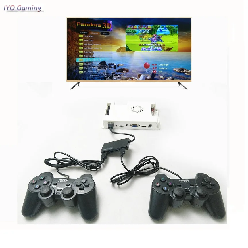 

Pandora 10 2263 Retro Video Games PCB Board + 2pcs Gamepad + USB Splitter+ HDMI Cable + Power Adapter + Switch Set