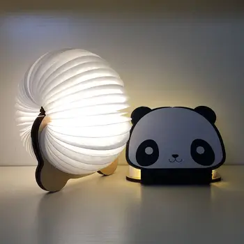 

Novelty Led Book Night Light USB Panda Colorful Rechargeable Portable Atmosphere desk lamp Light for decorating child gift