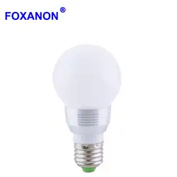 Foxanon RGB светодиодные лампы E27 светильники светодиодные лампы Изменение цвета 5 Вт 85-265 В magic party свет с 21key ИК-пульт дистанционного управления