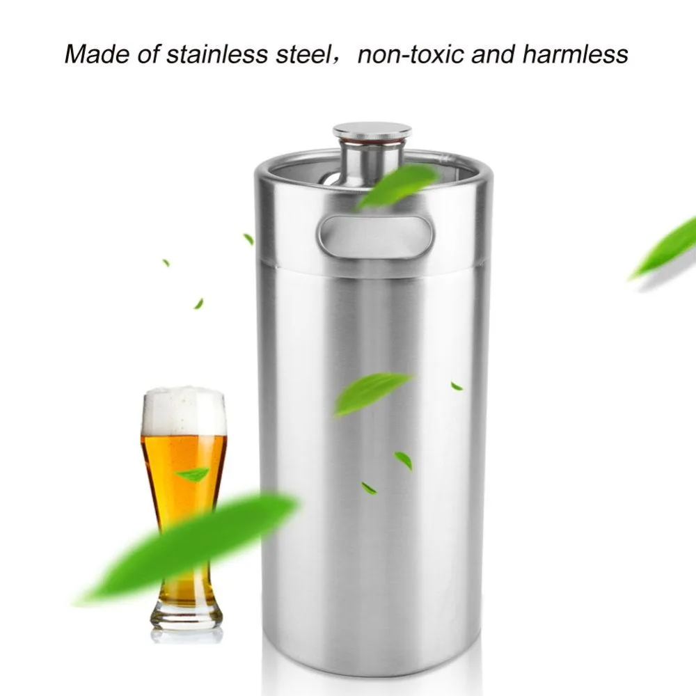 

4L Home Brewing Making Bar ToolBarrel Beer Growler Mini Keg Stainless Steel Beer Growler Beer Bottle Barrels