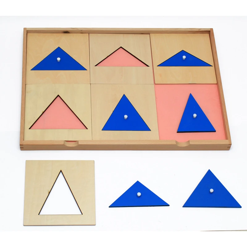  Montessori wooden teaching aids geometric panel panel enlightenment early education toys - 32959578587