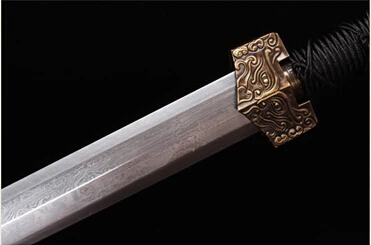 Ручная ковка HanJian меч катана заточенное лезвие из высокомарганцевой и дамасской