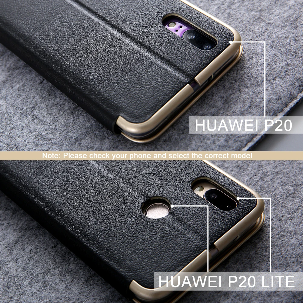 Магнит кожаный чехол для Coque huawei P20 случае P20 Lite Черный Золотой Серый бумажник чехол Чехол для huawei P20 Lite чехол телефона hoesje