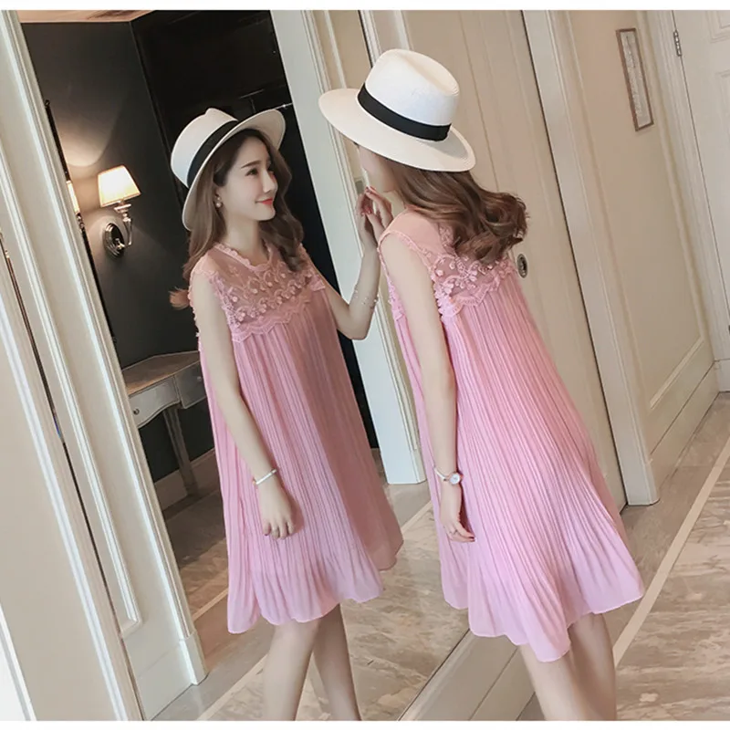 gjsxyl Maternity Dress Dress Maternity 2018 Summer New Chiffon Pleated Sleeveless Maternity Dress Loose Long Maternity Dress gjsxyl Maternity Dress Dress Maternity 2018 Summer New Chiffon Pleated Sleeveless Maternity Dress Loose Long Maternity Dress