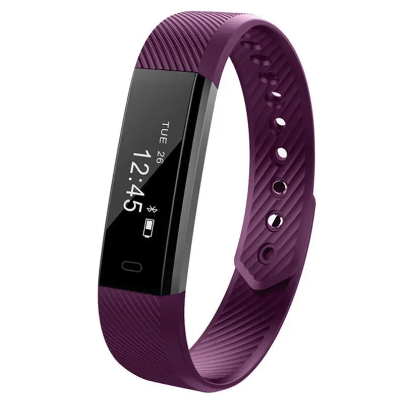 Bluetooth Смарт-браслет часы для IOS Android Bluetooth Смарт-браслет Время часы монитор сна Браслет Спорт фитнес-трекер - Цвет: Фиолетовый