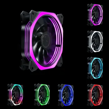 

2019 120MM CPU Cooler RGB Fan Multi-Color 12V Computer Case Supply Cooling Fan With LED Light Silent Radiator PC Fan NEW#G20