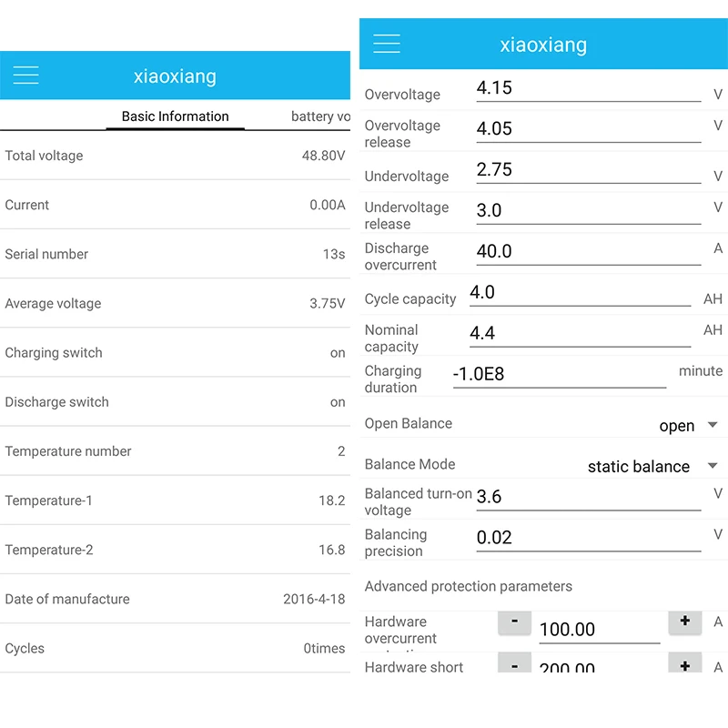 24S умная литиевая батарея Защитная плата BMS 72V lifepo4 Lipo 86V Li-Ion APP управление Bluetooth UART PC 40A 60A 80A 100A PCB