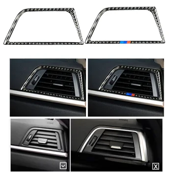 

Real Carbon Fiber Dashboard Side Air Conditioning Outlet Vent Cover Trim Sticker For BMW F30 3 Series F34 3 GT Left Hand Drive
