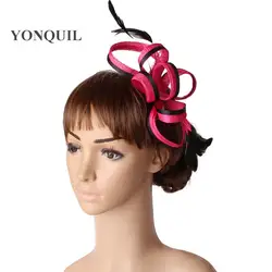 17 цветов классический sinamay материала чародей головной убор Т-платформа партии аксессуары для волос гонки головные уборы suit for all season MYQ123