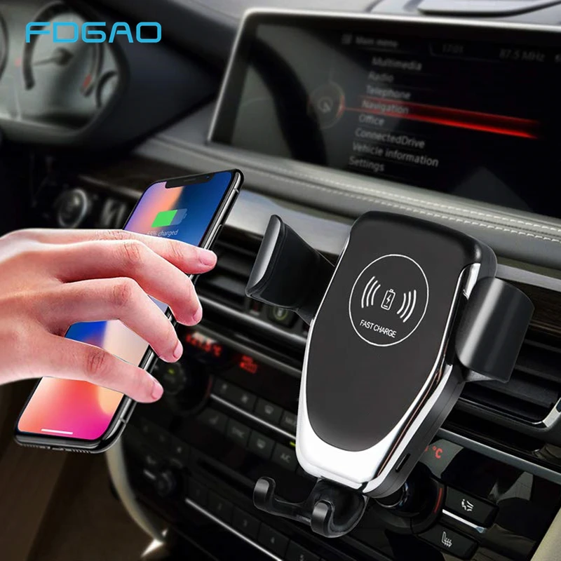 Qi Wireless Car Charger for iPhone 13 12 11 Pro XS Max XR X 8 Gravity Phone Holder 10W Fast Charging for Samsung S21 S20 S10 S9 Qi Wireless Car Charger for iPhone 13 12 11 Pro XS Max XR X 8 Gravity Phone Holder 10W Fast Charging for Samsung S21 S20 S10 S9