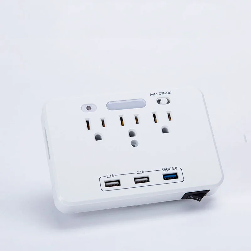 

3USB 3AC Socket Wall Prower Socket US standard, Function Key For US Wall Socket With Overload Protection