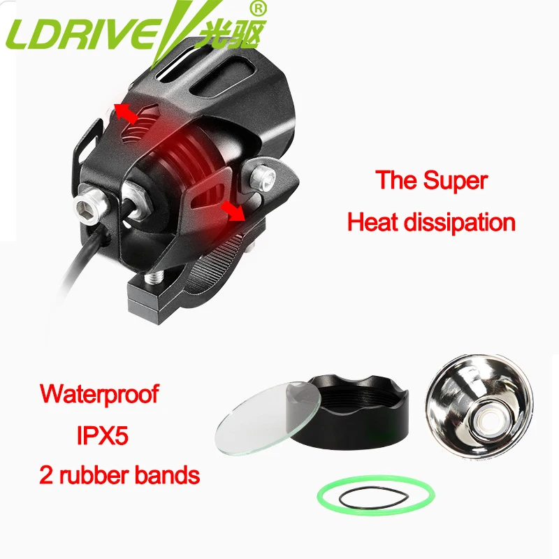 LDRIVE 1pcs New Product / Motorcycle Head Light LED Driving Motorbike Lamp Fog Spot Head Light Lamp Day time running light DRL LDRIVE 1pcs New Product / Motorcycle Head Light LED Driving Motorbike Lamp Fog Spot Head Light Lamp Day time running light DRL