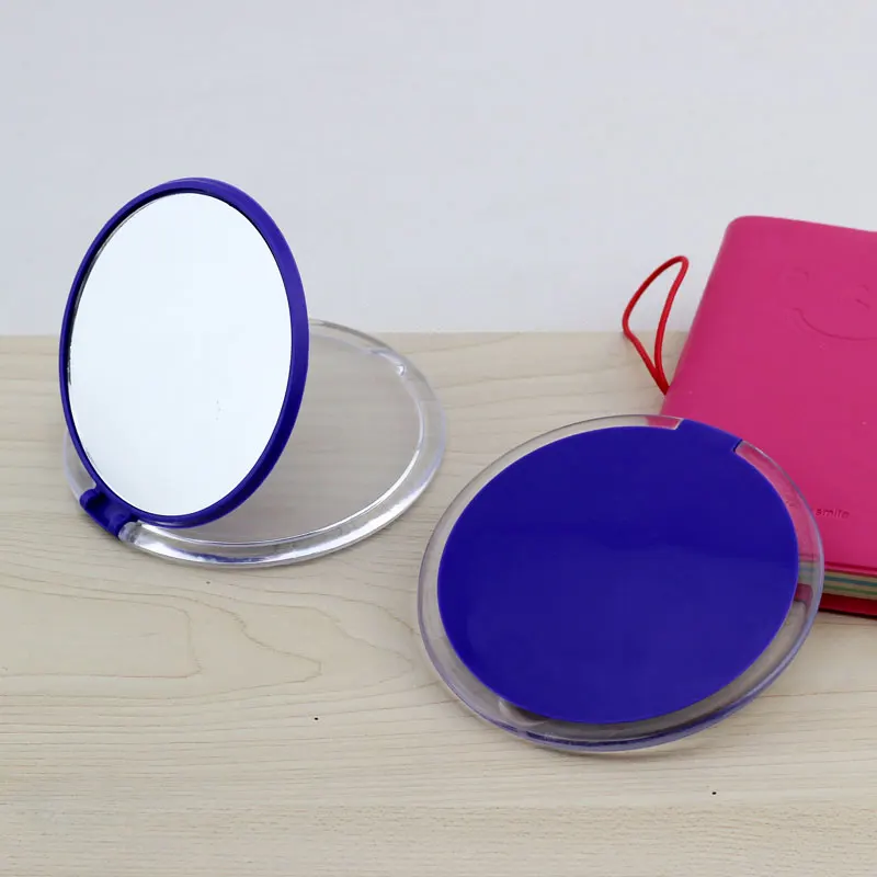 Small mirror single face yuanjing portable folding makeup mirror table