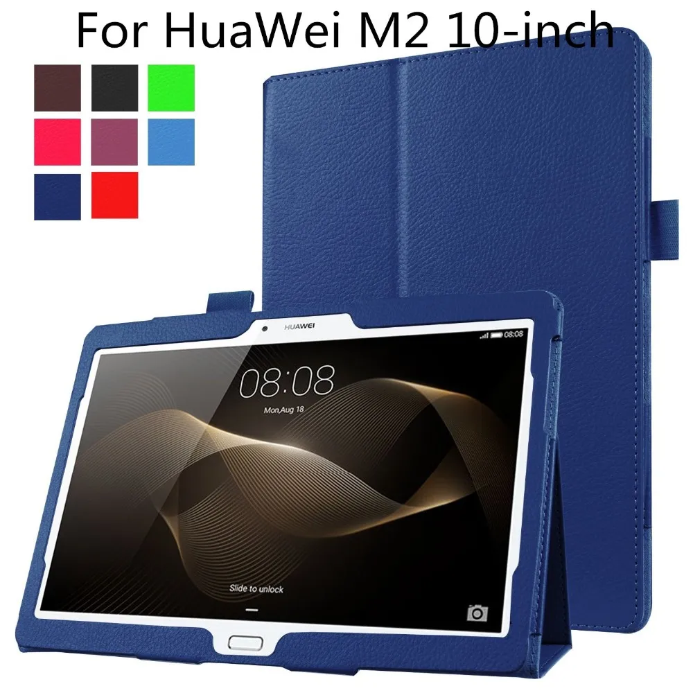 Cuckoodo 30 шт./лот для MediaPad m2 10.0, искусственная кожа ультра тонкий легкий Стенд Folio Case Чехол для Huawei m2 10.1 дюймов Планшеты