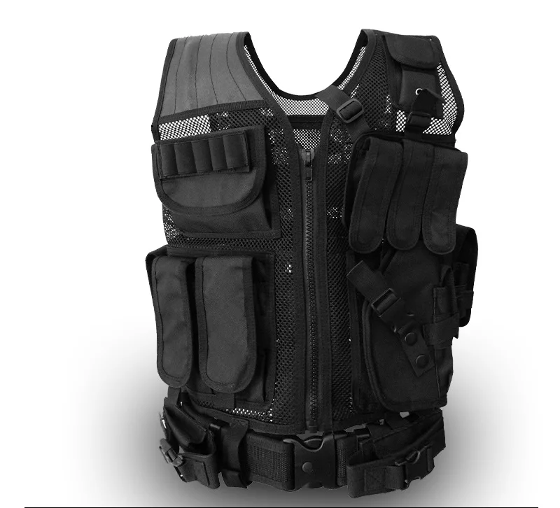 

Multifunction vest summer breathable mesh black + SW * AT affixed to a pair of