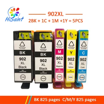 

Hisaint 902XL 902 XL 902 Ink Cartridges 2 black 3 color High Yield Compatible for For HP Officejet Pro 6978 6974