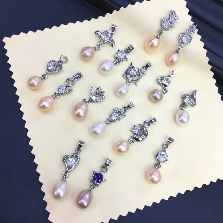 

FREE SHIPPING MIX STYLE Natural Freshwater Pearl Pendant Fashion Jewelry, 100pcs/lot