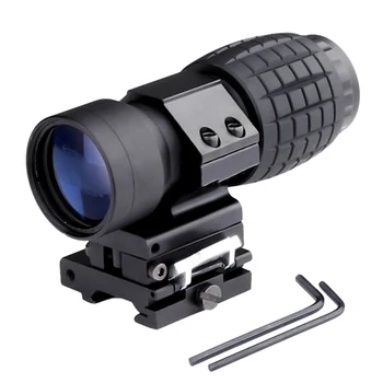 

Hunting Airsoft Rifle Accessories Tactical 3X Magnifier Scope Sight with Flip To Side 20mm Rail Mount Scopes