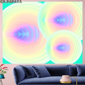 

Rainbow color Vortex hippie wall hanging structure macrame Tapestries hippie Psychedelic Wall carpet Hanging Yoga Mat Home Decor