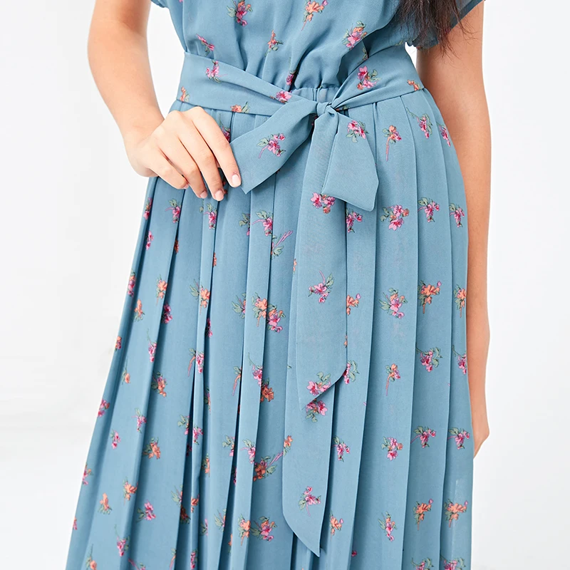 Плиссированное летнее пляжное платье с цветочным рисунком Vero Moda | 31837B507