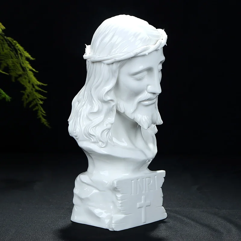 Jesus Christ Head Ceramic Statue