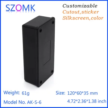 

10 psc a lot szomk 120*60*35mm abs plastic electronics distribution box juction housing case for electrial equipment