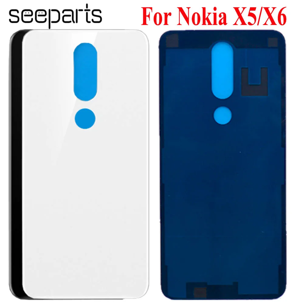 Чехол для аккумулятора Nokia X6 2018 задняя крышка 6 1 Plus X5 стеклянная панель задней